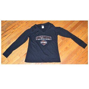VF Imagewear Harley Davidson Long Sleeve T Shirt V Neck NWOT Never Worn XL